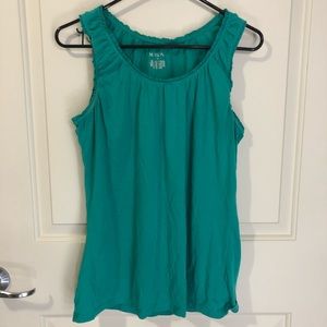 🎂Teal Merona Tank Top with Ruffle Detailing